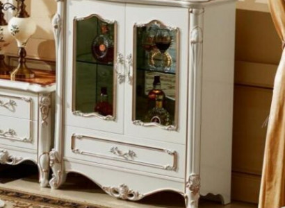 Showcase Display Cabinet Wood Cabinet Glass Cabinets Color White Furniture Luxury